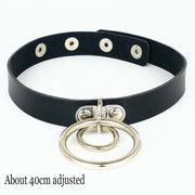 New Sexy Harajuku PU Leather Chain Heart Pendant Necklaces Women Men Punk Neck Gothic Black Pink Choker Necklace Cool Collar