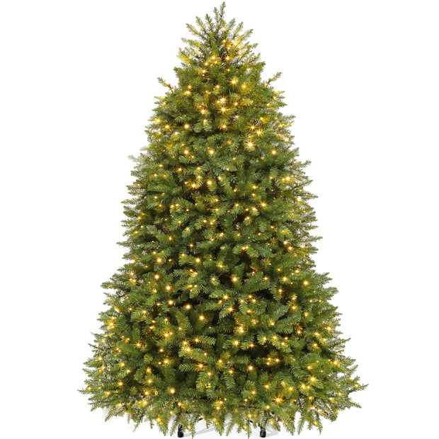 TAUS 6ft 7.5ft Prelit Artificial Christmas Tree w/ 2 Light Color & 8 to 11 Modes