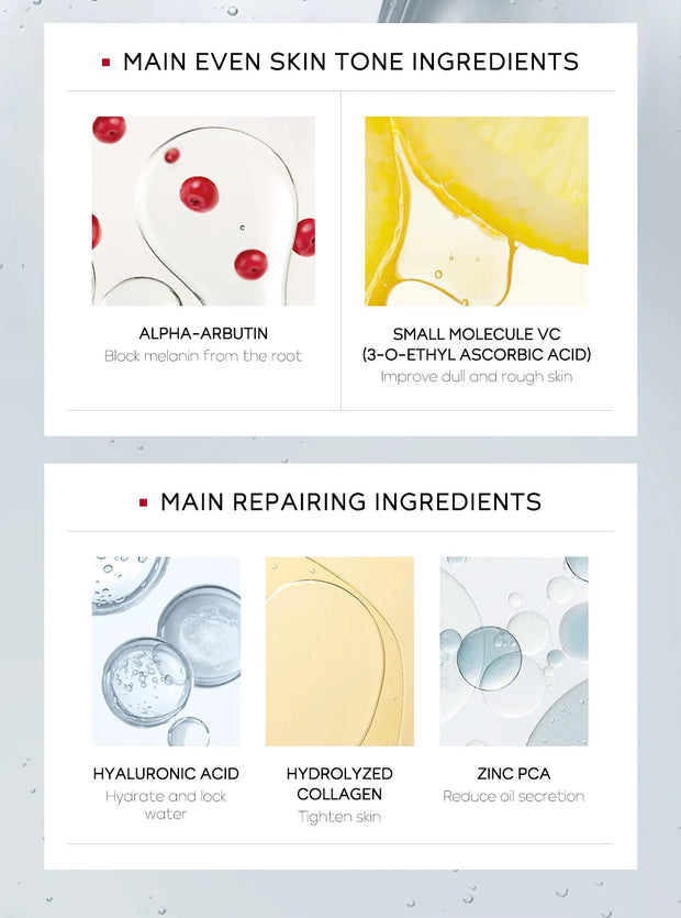 Niacinamide Skin Care Set Oil Control Anti-Wrinkle Aging Fine Lines Serum Whitening cream Repair Face Nourish Toner 4 Set box