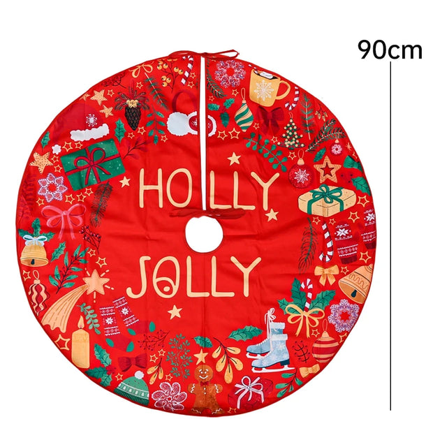 Christmas Tree Skirt Classic Christmas Tree Carpet Base Mat Xmas Trees Skirts Base Cover Home Indoor Party New Year Decorations