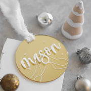 Christmas Tree Ornaments Blanks Clear Round Acrylic Flat Disc DIY Crafts for Christmas Winter New Year Party Hanging Decorations