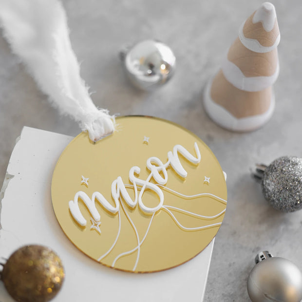 Christmas Tree Ornaments Blanks Clear Round Acrylic Flat Disc DIY Crafts for Christmas Winter New Year Party Hanging Decorations