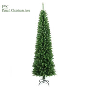 Artificial Christmas Tree Pointed Head PVC Pencil Green Christmas Tree 1.2m To 2.7m Home Christmas Atmosphere Decoration Supplie