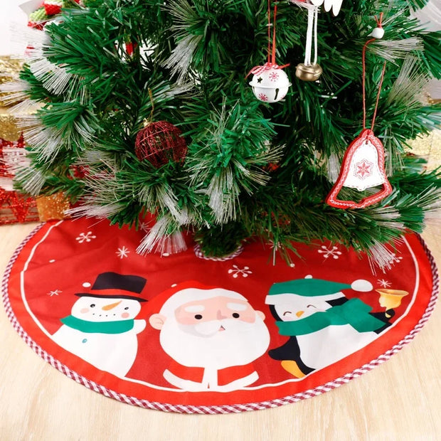 Christmas Tree Skirt Classic Christmas Tree Carpet Base Mat Xmas Trees Skirts Base Cover Home Indoor Party New Year Decorations