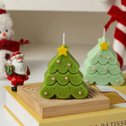 Christmas Tree Aromatherapy Candles Natural Soy Beeswax Blend Long Lasting Holiday Party Home Decor Gift for Christmas Valentine