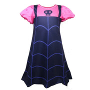 NEW Vampire Dress with Wings for Little Girls Vampirna Anime Role Playing Costume Toddler Halloween Bat Disguise Cute Purim Robe