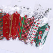 New 12PCS Christmas Pull String Bows Big 3.54 Inch Gift Bows Ribbon for Xmas Present Wrapping Florist Flower Basket Decoration