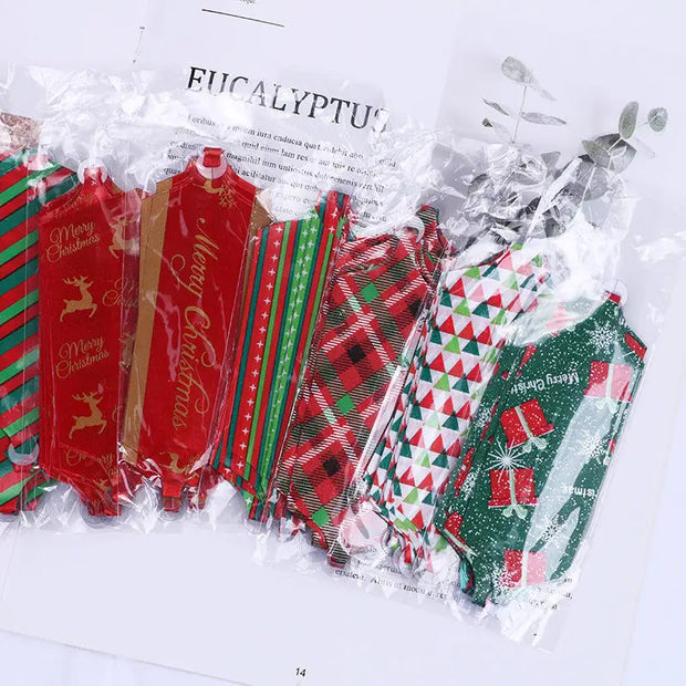 New 12PCS Christmas Pull String Bows Big 3.54 Inch Gift Bows Ribbon for Xmas Present Wrapping Florist Flower Basket Decoration
