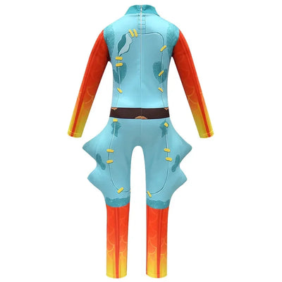 New 2025 Halloween Kids Costume Game Boss Fish Tiger Jumpsuit Boy Birthday Christmas Party Fancy Carnival Costumes Skelet eqs9X