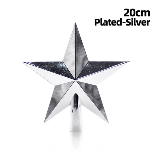 Gold and Silver Red Tree Top Star Christmas Decorations for Home Xmas Tree Toppers  Ornaments Navidad New Year 2023 Natal Noel