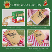 300pcs/Roll Christmas Writable Self-Adhesive Labels 2" X 2.76" | Multi - Purpose Holiday Gift Packaging, Daily General Labels