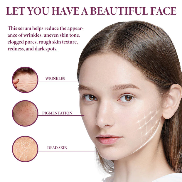 Glycolic Acid 10% Toning Solution Fade Fine Lines Firming Face Serum Improve Facial Dryness Redness Glycolic Acid Repair Essence