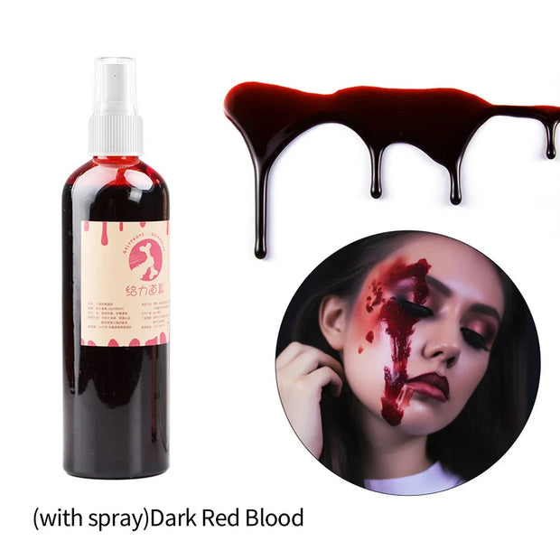 30/50/150ml Halloween Emulation Fake Props Makeup Blood 200ml Blood Whole Cosplay Prank Props Makeup Person Plasma Fake