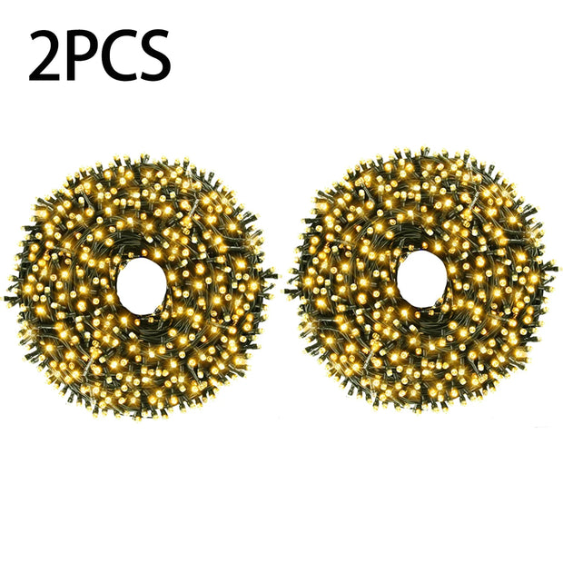 1/2/3Pcs LED String Light 10M/20M/30M Christmas Tree Fairy Outdoor Festoon 220V EU Plug/110V US Plug,Party Decor Lamp CW/WW/RGB