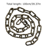 Halloween Simulation Iron Chain Prop Decorative Chain for Halloween Party Men Women Fashion Jewelry Necklace Basic Punk Style