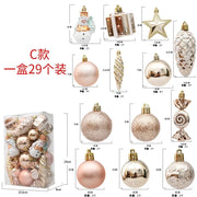 29/36/40pcs Champagne Special-shaped Christmas Ball Ornaments Christmas Tree Party Decoration New Year Christmas Spheres Pendant
