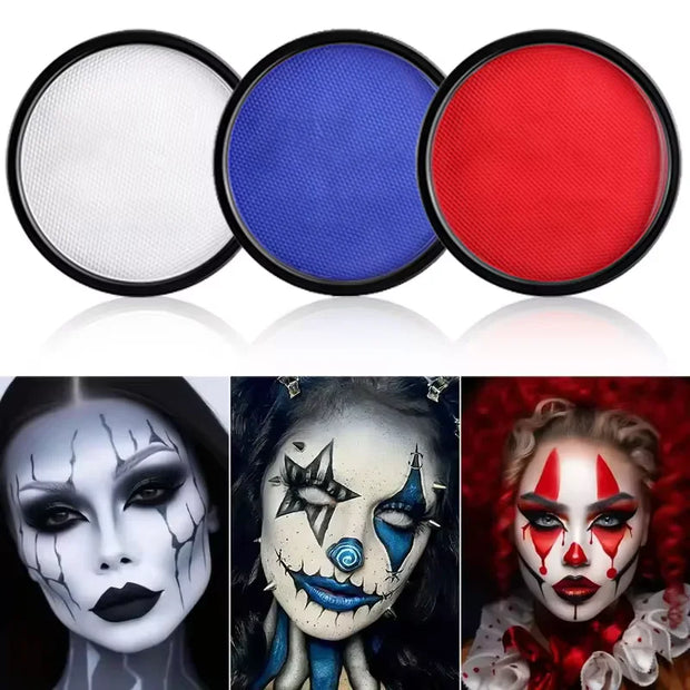30G Water Solubility Monochromatic Body Paint Black And White Makeup Face Paint Halloween Party Waterproof Makeup Body Painting