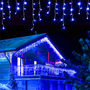 christmas outdoor decoration 4.5m Droop 0.4-0.6m curtain icicle string led lights 220V/110V New year Garden Xmas Wedding Party