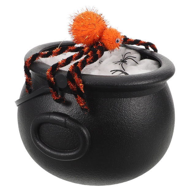 Halloween Lights Glowing Cauldron Pot with Skeleton Cauldrons Decorations Outdoor
