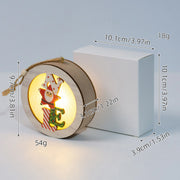 Christmas Wood Luminous Light Pendant Tabletop Decoration Christmas Ornament Holiday Home Wooden Christmas Tree Decoration