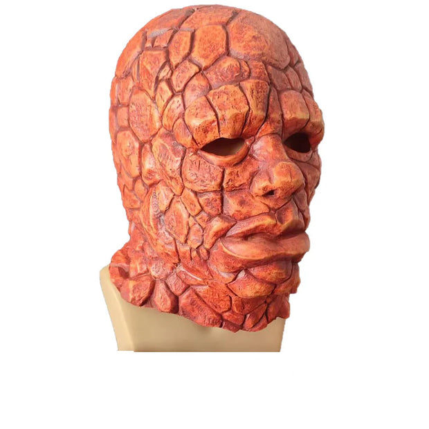 Fantastic Four Thing Superhero Mask Full Head Mask Gloves Halloween Fancy Dress Up Horror Latex Mask Cosplay Party Props