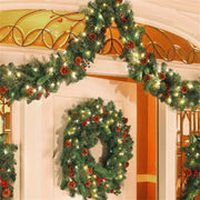 Christmas Decoration Rattan Front Door Hanging Red Berry Branch Fashion Diy Wreath Party Decoration Home Wall Door