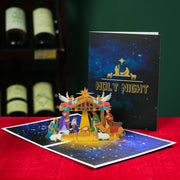 Merry Christmas Cards Christmas Tree Winter Gift Pop-Up Cards Christmas Decoration  Stickers Laser Cut New Year Greeting Cards