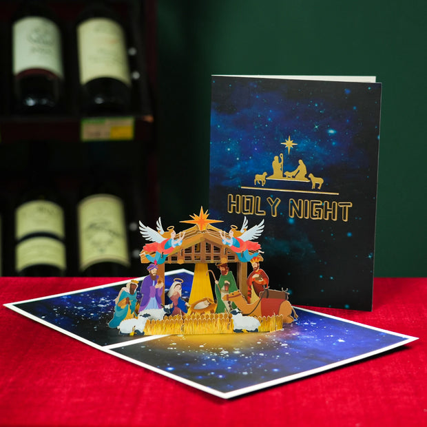 Merry Christmas Cards Christmas Tree Winter Gift Pop-Up Cards Christmas Decoration  Stickers Laser Cut New Year Greeting Cards