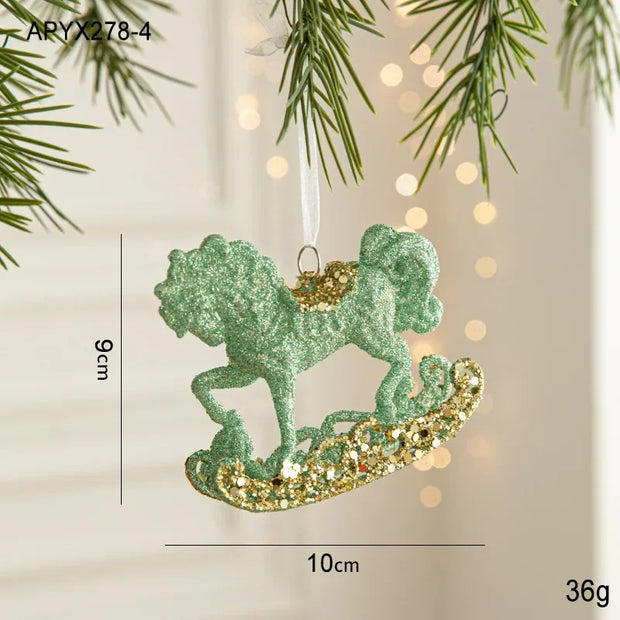 Christmas Decorations Christmas Tree Ornaments Green Butterfly Snowflake Decorations and Home Christmas Party Decorations