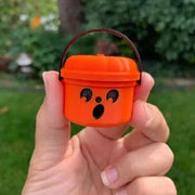 Mini Halloween Nostalgia Bucket Mini Halloween Candy Jar Basket Pumpkin Bucket Little Halloween Candy Bucket, wholesale