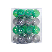 24pcs 6CM Christmas Ball Set Shatterproof Delicate Christmas Tree Decoration Pendant Transparent Waterproof Hanging Ornament