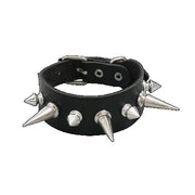 Hip Hop Rock PU Leather Bracelet Men and Women Punk Spikes Rivets Skull Heart Cross Creative Party Bracelet Jewelry Accessories
