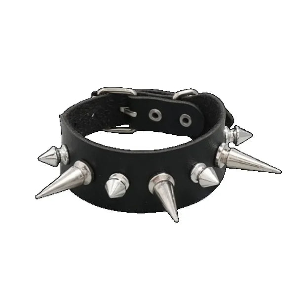 Hip Hop Rock PU Leather Bracelet Men and Women Punk Spikes Rivets Skull Heart Cross Creative Party Bracelet Jewelry Accessories