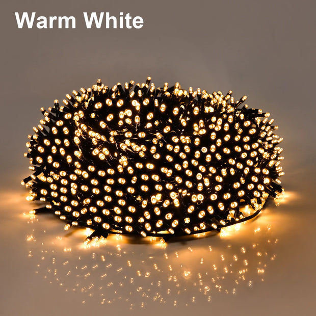 10/20/50/100m LED String Christmas Light With EU US Power Adapter Outdoor Waterproof Fairy Garland Lights Halloween Garden Decor