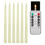 Flameless LED Taper Candles with Remote Flickering Electronic Candle Ivory/White Tea Lighting for Christmas Halloween Home Decor
