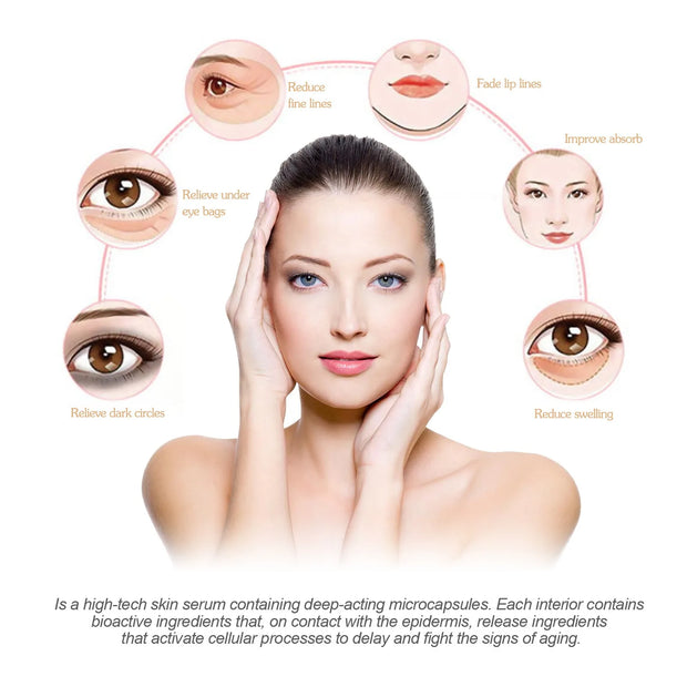 Instant Wrinkle Remover Face Serum Anti-Aging Lifting Firming Fade Fine Lines Hyaluronic Acid Whitening Moisturizing Skin Care