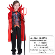 Halloween Boy Vampire Costume ,Boy Devil Role-playing Outfit,Children Carnival Live Performance Dress Up