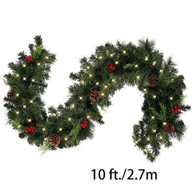 Christmas Decoration Rattan Front Door Hanging Red Berry Branch Fashion Diy Wreath Party Decoration Home Wall Door
