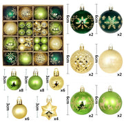 Christmas Tree Decoration 42PCS 6CM Balls Ornaments Set For Xmas Hanging Holiday Home Supplies Christmas Year Party Gifts New