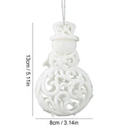 White Christmas Tree Hanging Ornaments Heart Star Bell Shapes Party Decorations Ornament for Christmas Winter Holiday New Year