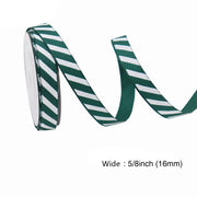 10 Yards Red White Candy Garland Gifts Wrapping Wreaths Bows Gift Box Bag Christmas Ribbon Red White Stripes Wholesale