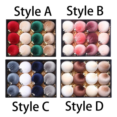 12 Pieces Christmas Ball Ornaments 8 cm Christmas Tree Hanging Decorations Xmas Decor for Wreath Wedding Party Birthday New Year