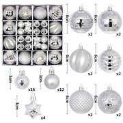 Christmas Tree Decoration 42PCS 6CM Balls Ornaments Set For Xmas Hanging Holiday Home Supplies Christmas Year Party Gifts New