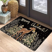 Christmas Santa Claus Welcome Mat Non Slip Floor Rug Washable Bedroom Kitchen Entrance Doormat Polyester Home Decor Carpet