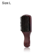 Men Beard Brush Wood Handle Boar Bristle Moustache Cleaning Brush Hairdressing Anti Static Barber Hair Styling Comb Shaving Tool