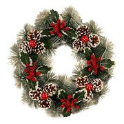 Christmas Hanging Decorations Versatile PVC Door Decor Wreaths Bow/Berry/Santa/Reindeer Artificial Wreaths Home New Years Gifts