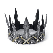 King Crown For Men Women Full Round PU Royal Birthday Prince Prom Kings Crown Medieval Headpiece Cosplay Halloween Tiara Costume