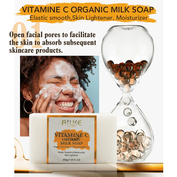 AILKE Lightening Body Cream, with Vitamin C, Hyaluronic Acid, Shea Butter, Spots Treatment, Uneven Skin Tone, Deeply Hydration