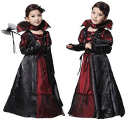 Gothic Vampire Costume for Baby Girls Halloween Princess Party Clothes Kids Cosplay Dress Children Masquerade Devil Ghost Outfit