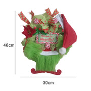Christmas Thief Wreath for Front Door Green Elf Legs Christmas Wreath Hanging Welcome Sign Home Decoration Indoor Outdoor